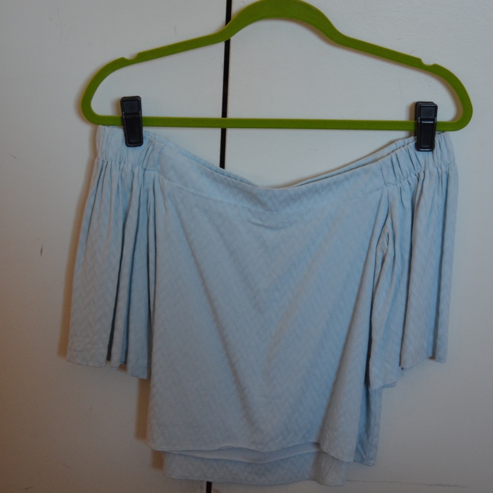 BABY BLUE OFF THE SHOULDER